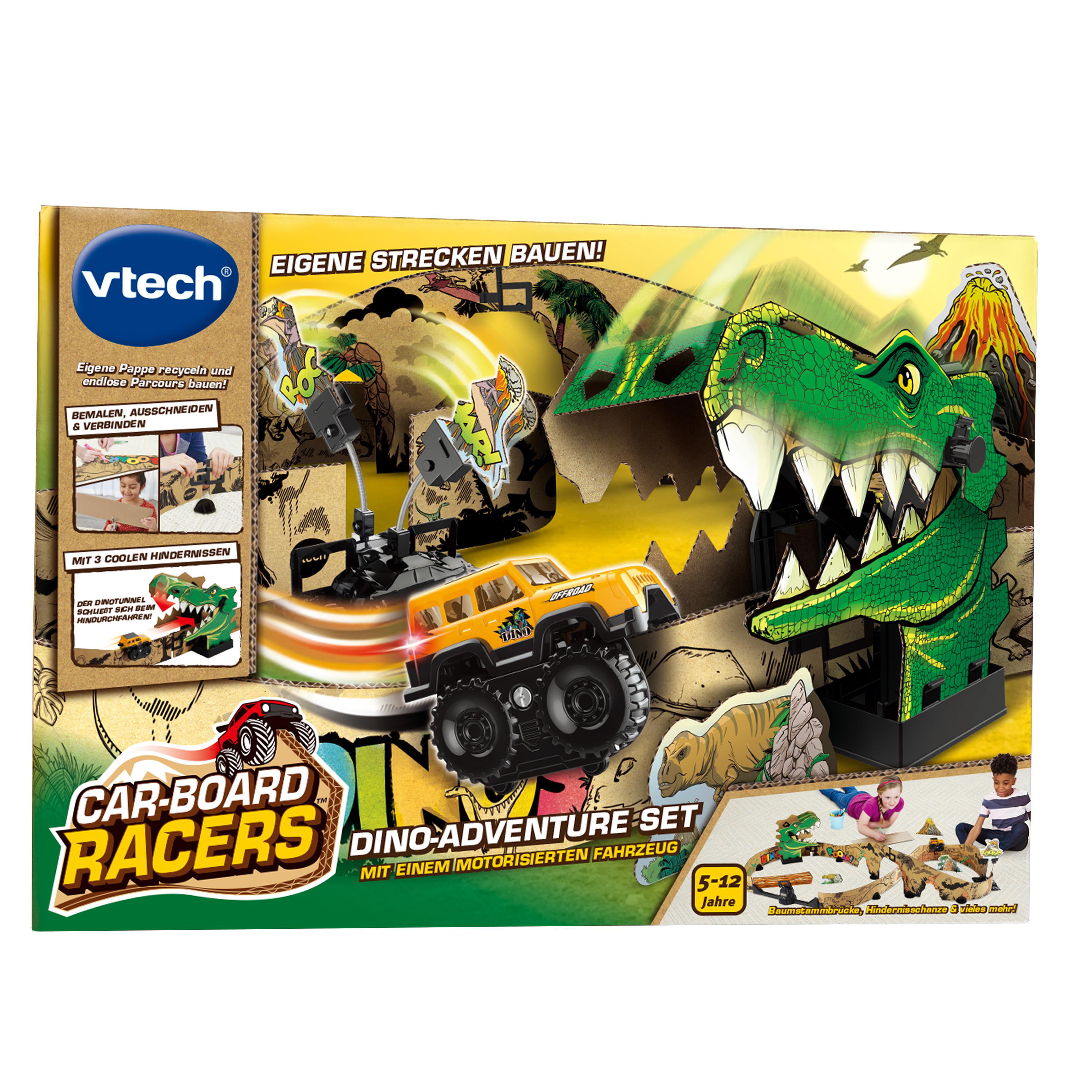VTECH Set Rennbahn, Car-Board - Dino-Adventure Racers Mehrfarbig