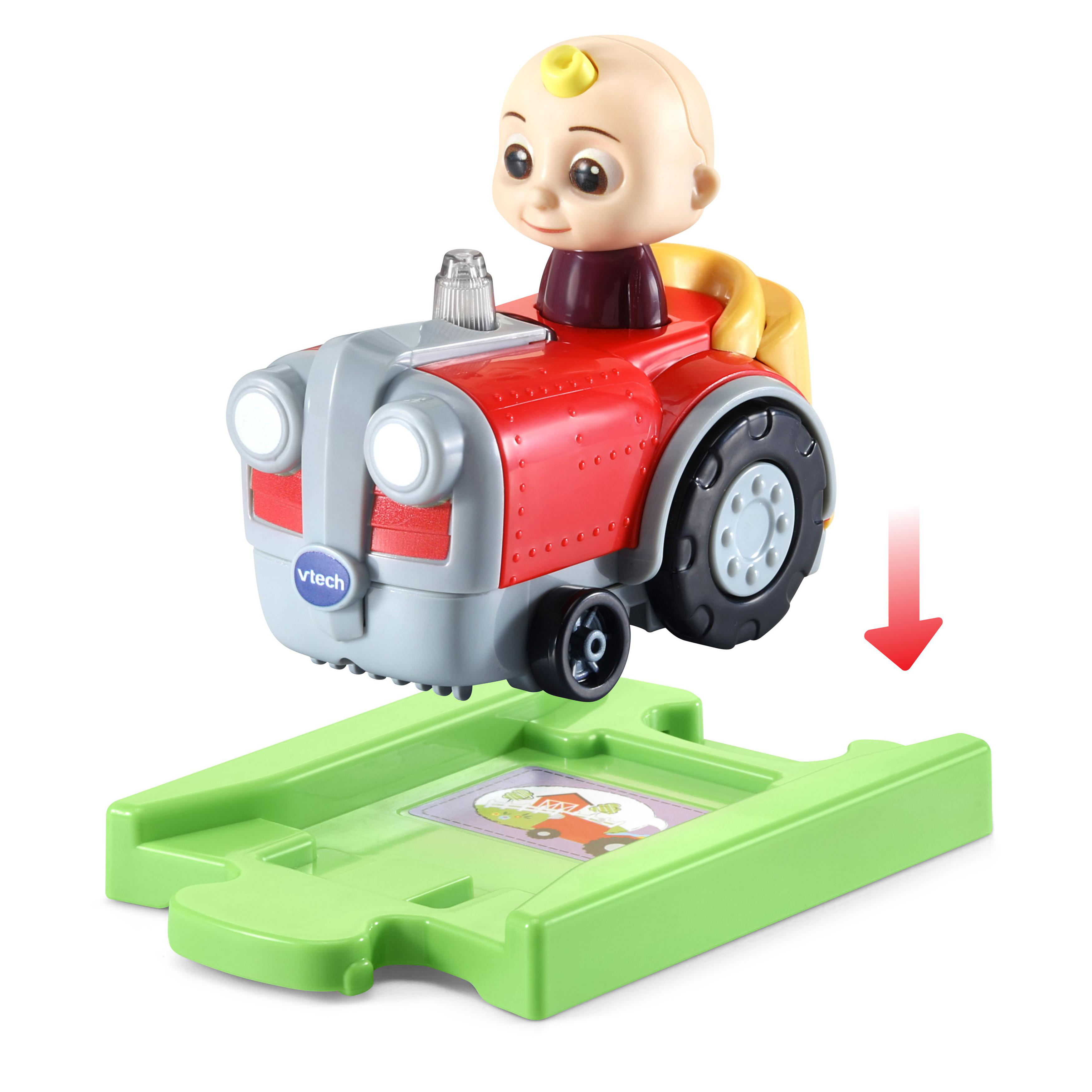 VTECH Tut Tut Baby Flitzer - CoComelon JJs Traktor inkl. Schiene Spielset, Mehrfarbig