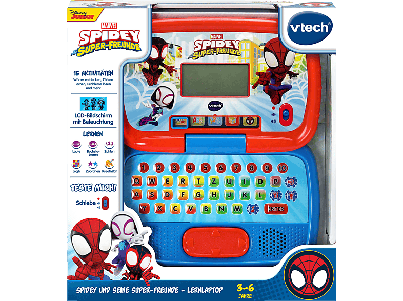 VTECH Spidey und seine Super-Freunde - Lernlaptop Kinderlernlaptop, Mehrfarbig