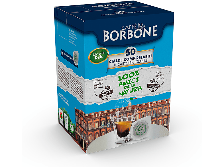 Caffè Borbone Caffè in cialde E.s.e Miscela DEK 50Pz