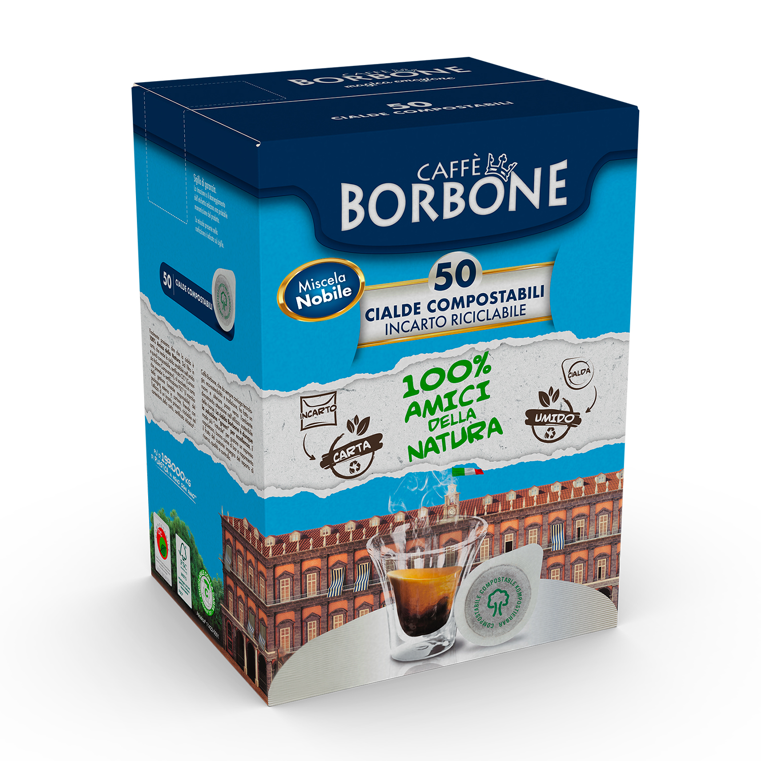 Caffe Borbone Caffè in cialde E.s.e Miscela Nobile 50Pz