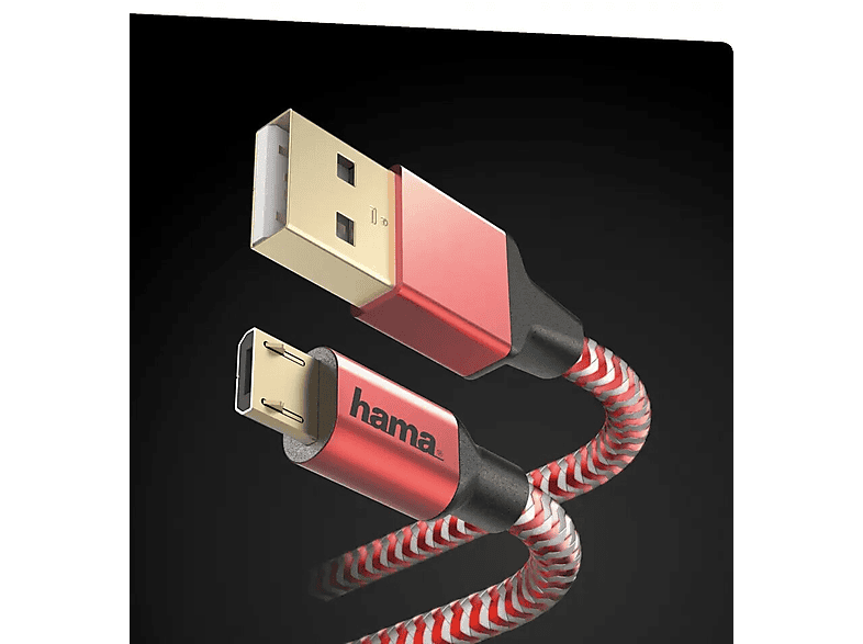 Hama Reflected 3A 1,5m Czerwony – zdjęcie 2