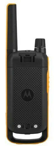 Czarno-żółte radiotelefon Motorola.