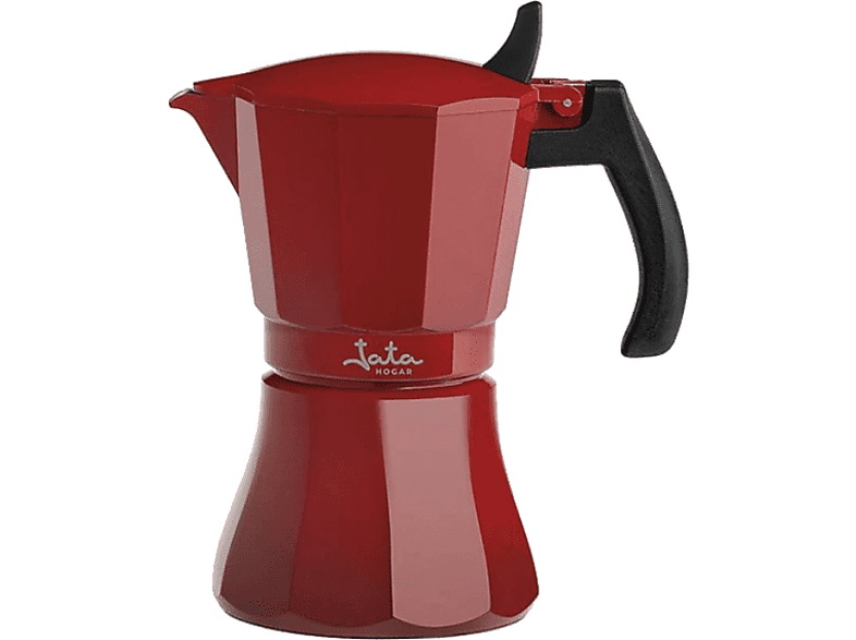 FAGOR Tiramisú Cafetera Italiana Aluminio 6 Tazas Café, Junta Silicona,  Vitrocerámica, Gas, Eléctrica Negro