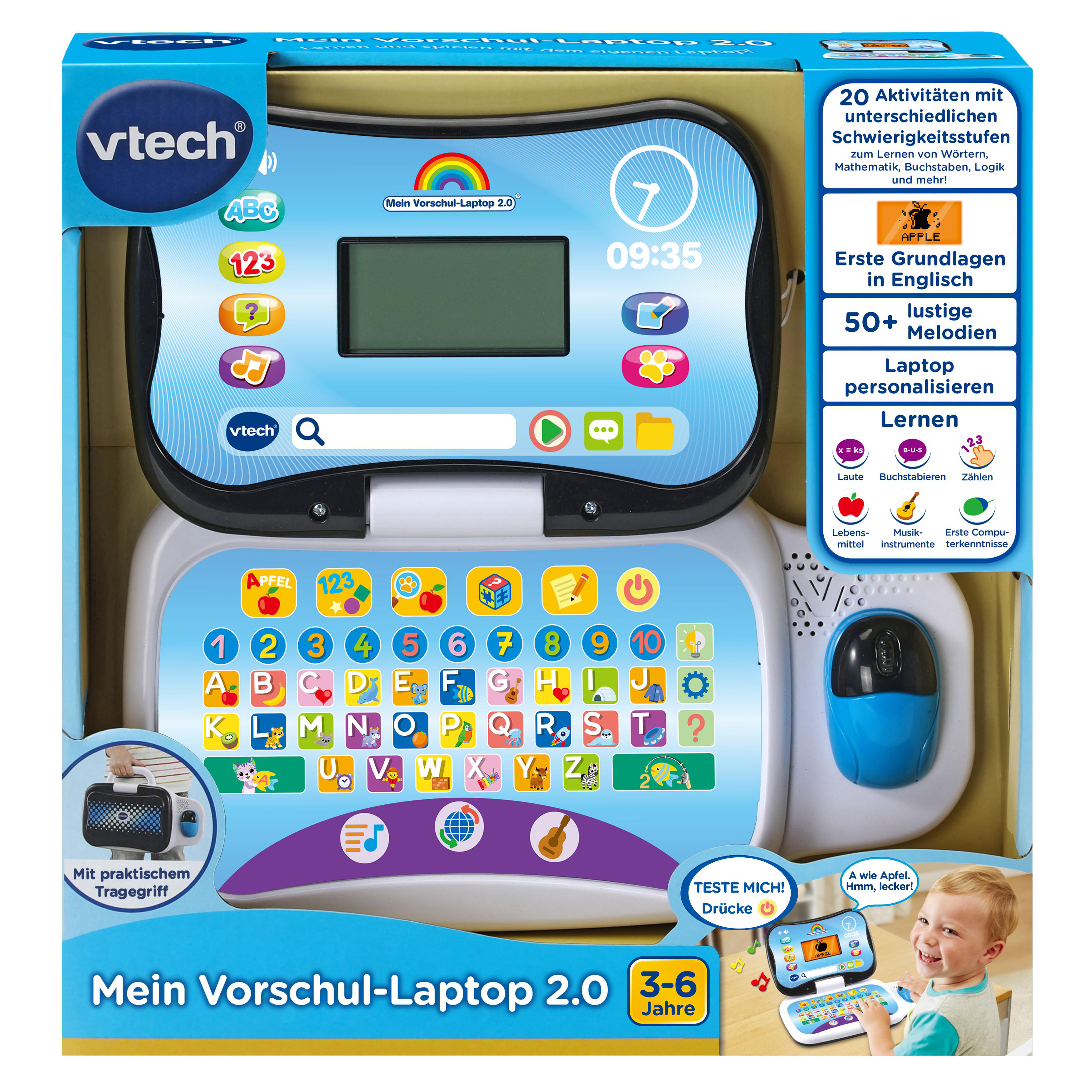 2.0 Mein Mehrfarbig Spielzeugcomputer, VTECH Vorschul-Laptop