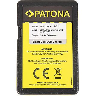 Ładowarka do akumulatorów PATONA USB Smart Dual LCD do Canon LP-E12