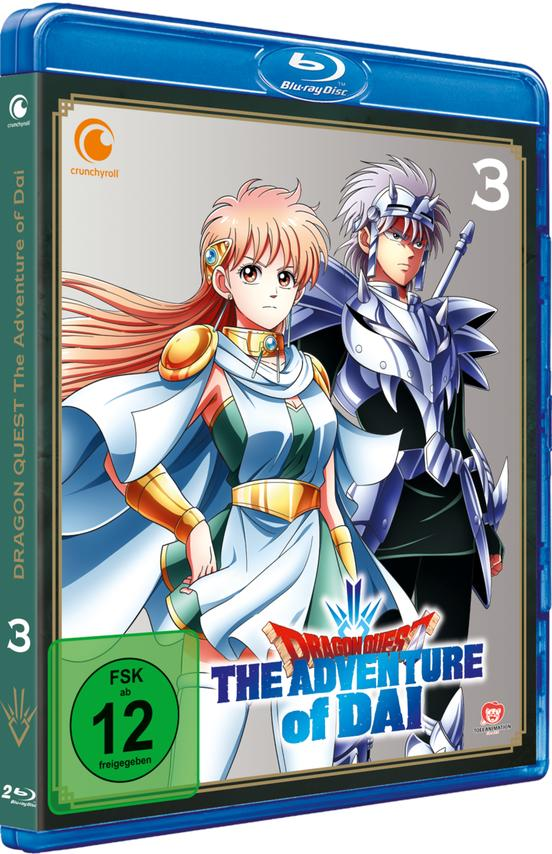 Blu-ray-Box-Art mit zwei Anime-Charakteren. Der Titel lautet 'DRAGON QUEST The Adventure of DAI'.