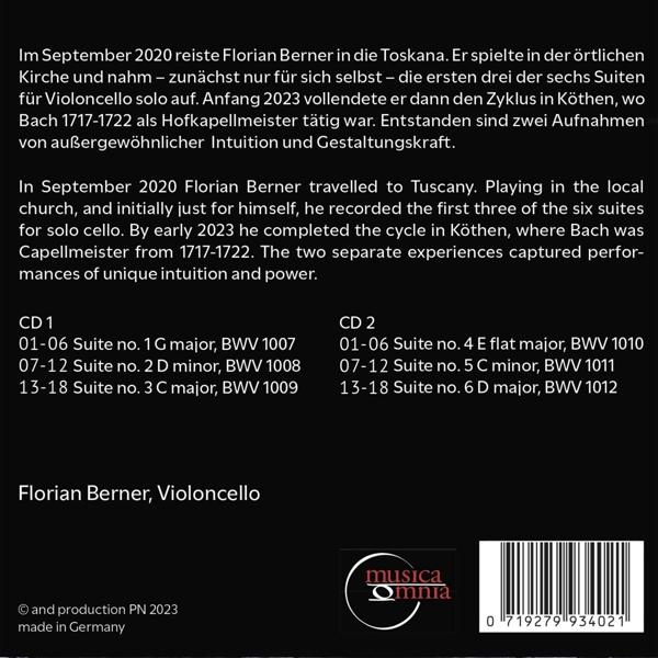Florian Berner - 6 Cello Suites  - (CD)