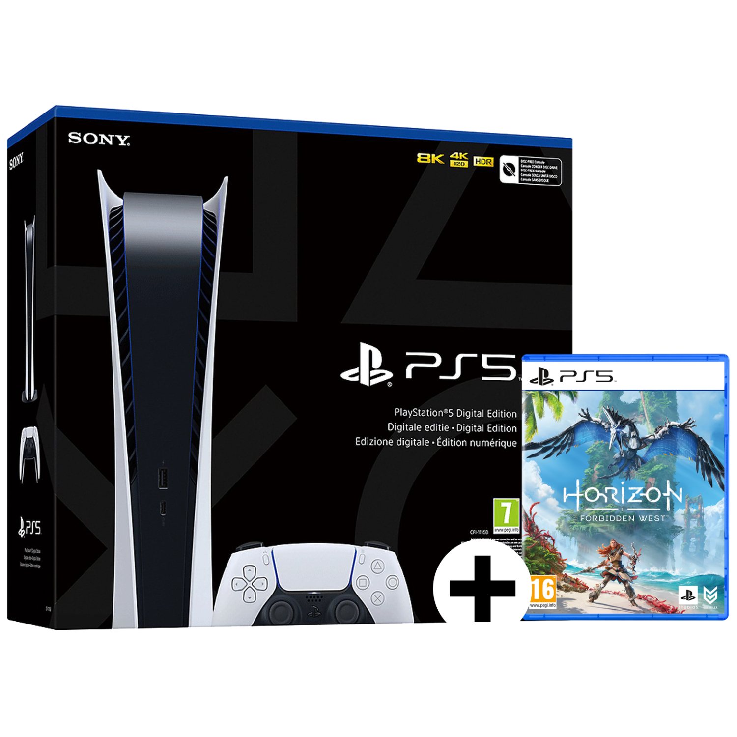 Sony Playstation 5 Digital Edition + Horizon Forbidden West Bundel