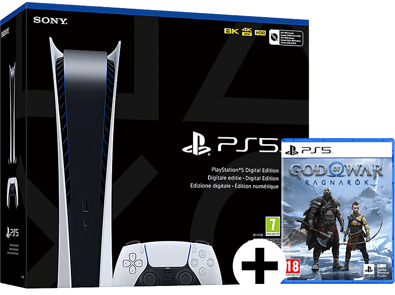 Playstation 5, Digital Edition, God of War Ragnarok Bundle - Novo Modelo  CFI-1214B - Nova Era Games e Informática