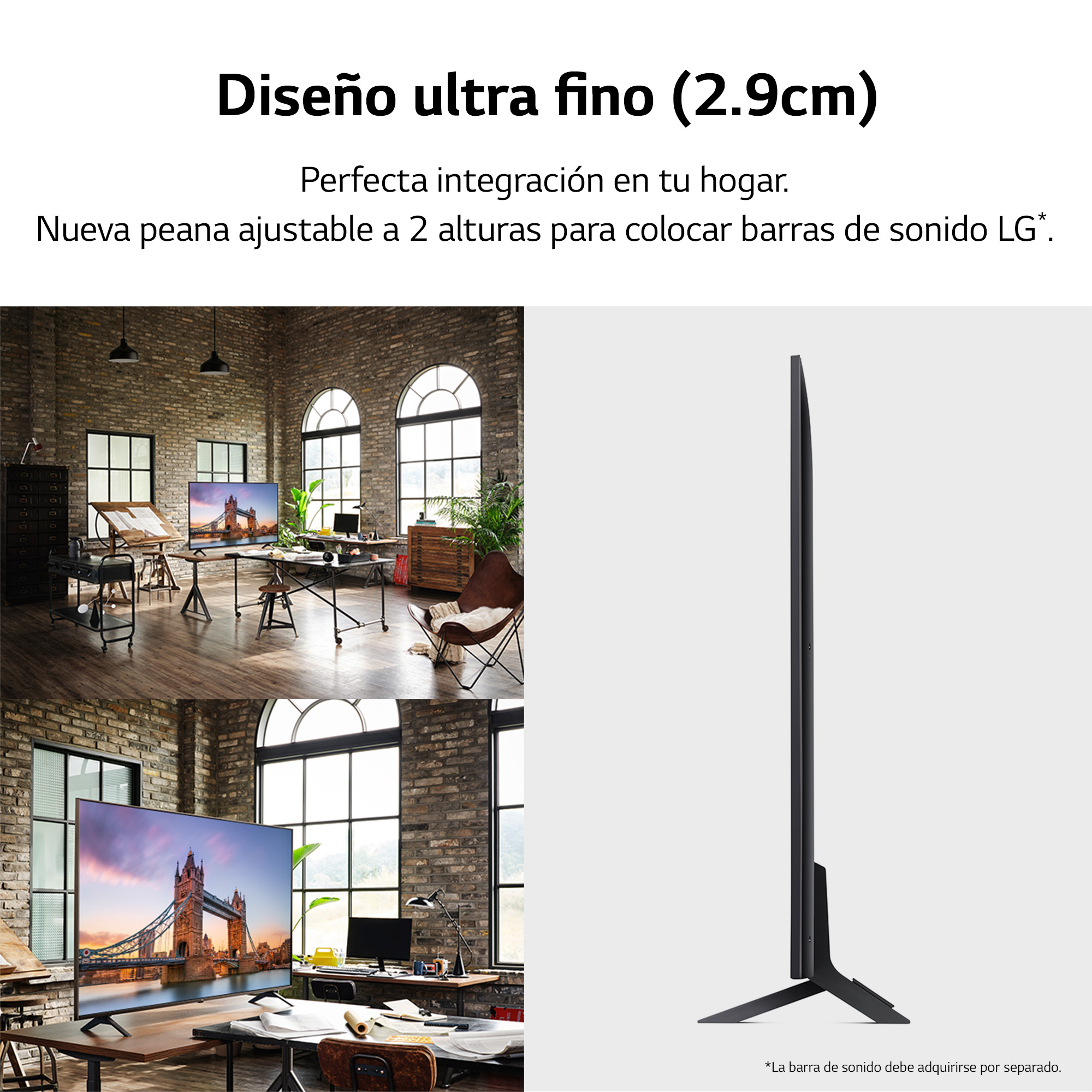 TV LED 55" - LG 55UR91006LA, UHD 4K, Inteligente α5  4K Gen6, Smart TV, DVB-T2 (H.265), Calibración TV incluida,Azul ceniza