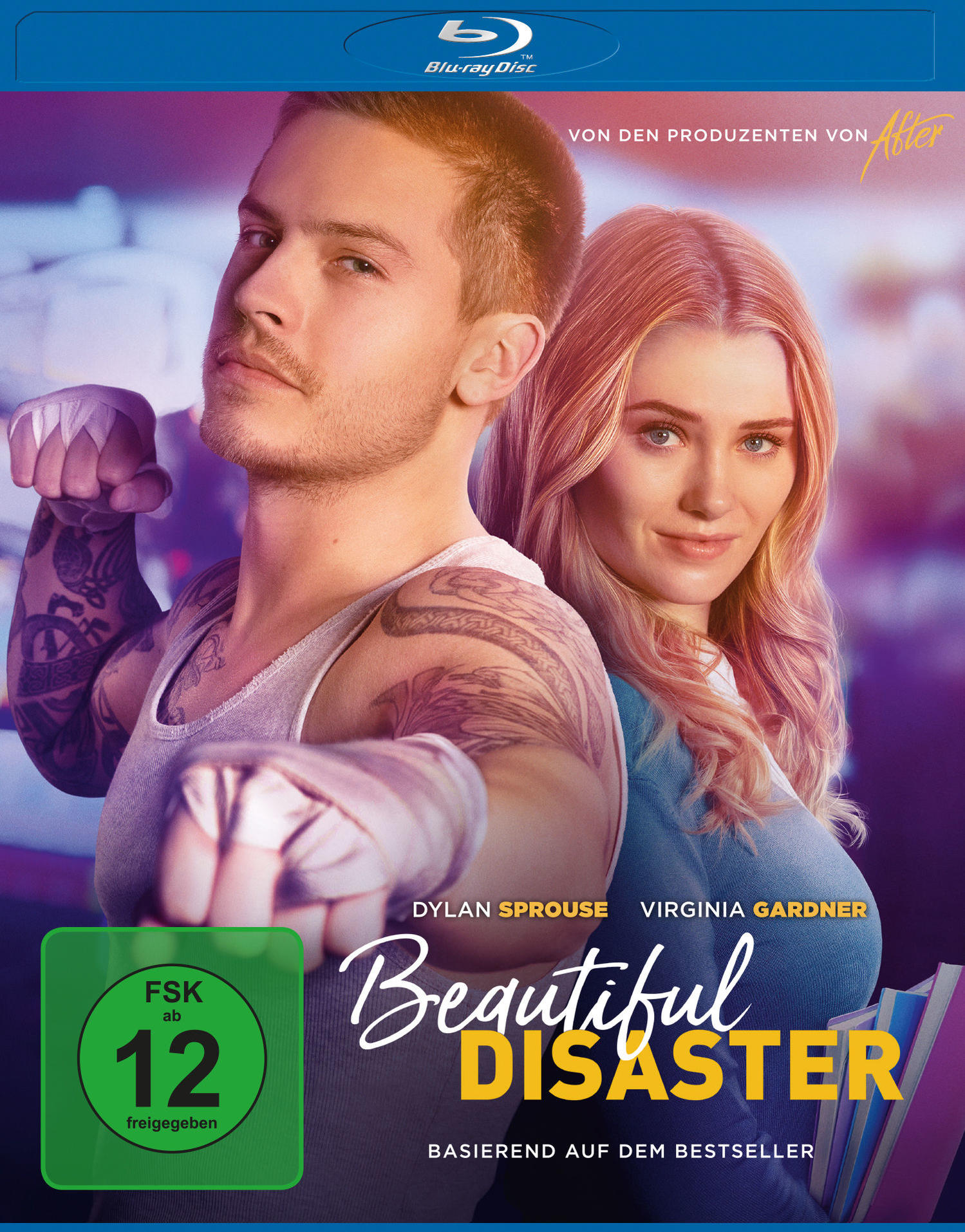 Blu-ray-Cover mit zwei Personen und dem Titel 'Beautiful Disaster'.