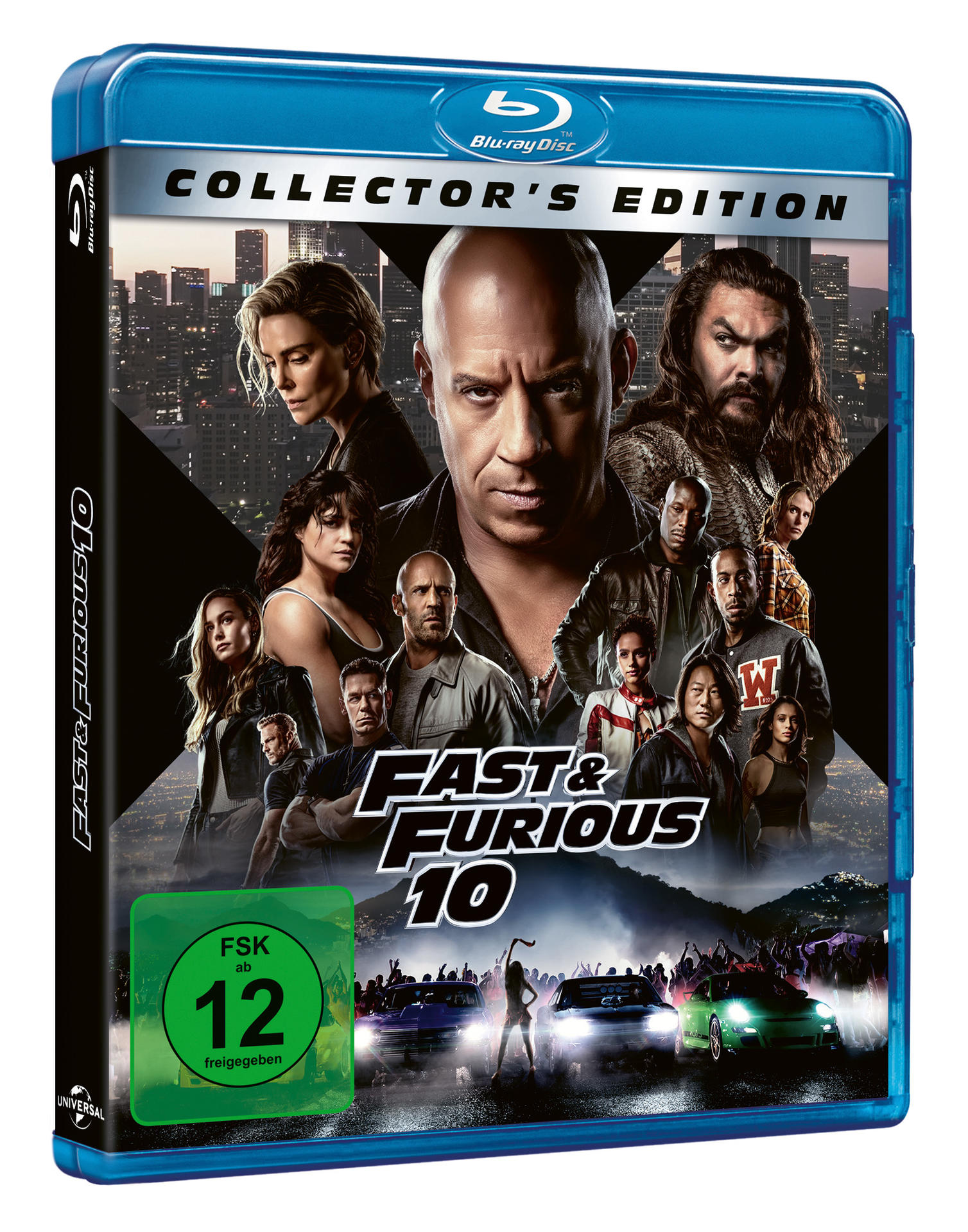 Filmcover von Fast & Furious 10 mit Schauspielern wie Vin Diesel und Jason Momoa.