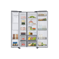 SAMSUNG SAMSUNG RS68CG852DS9EF Side by Side, Kühl- und Gefrierkombination (634 l, D, 1780 mm hoch, No Frost (verminderte Eisbildung), Inox)