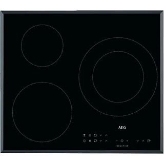 Placa inducción - AEG IKS6330DFB, 3 zonas, Zona grande 28 cm, 60 cm, Negro