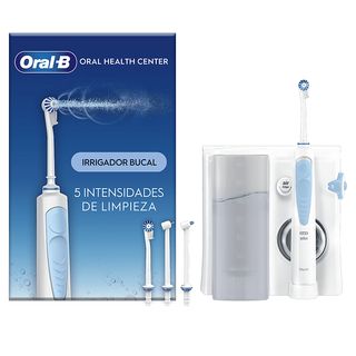 Irrigador - Oral-B Irrigador Dental, 4 accesorios, Tecnología Oxyjet, 5 Modos