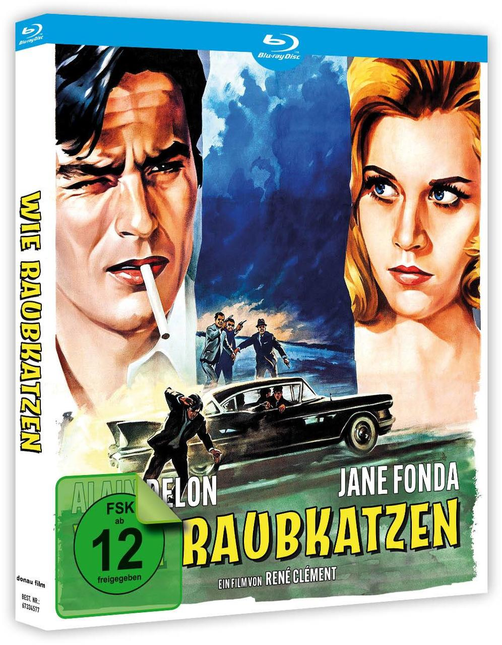 Ein Filmposter mit einem rauchenden Mann und einer Frau. Verfolgungsjagd.