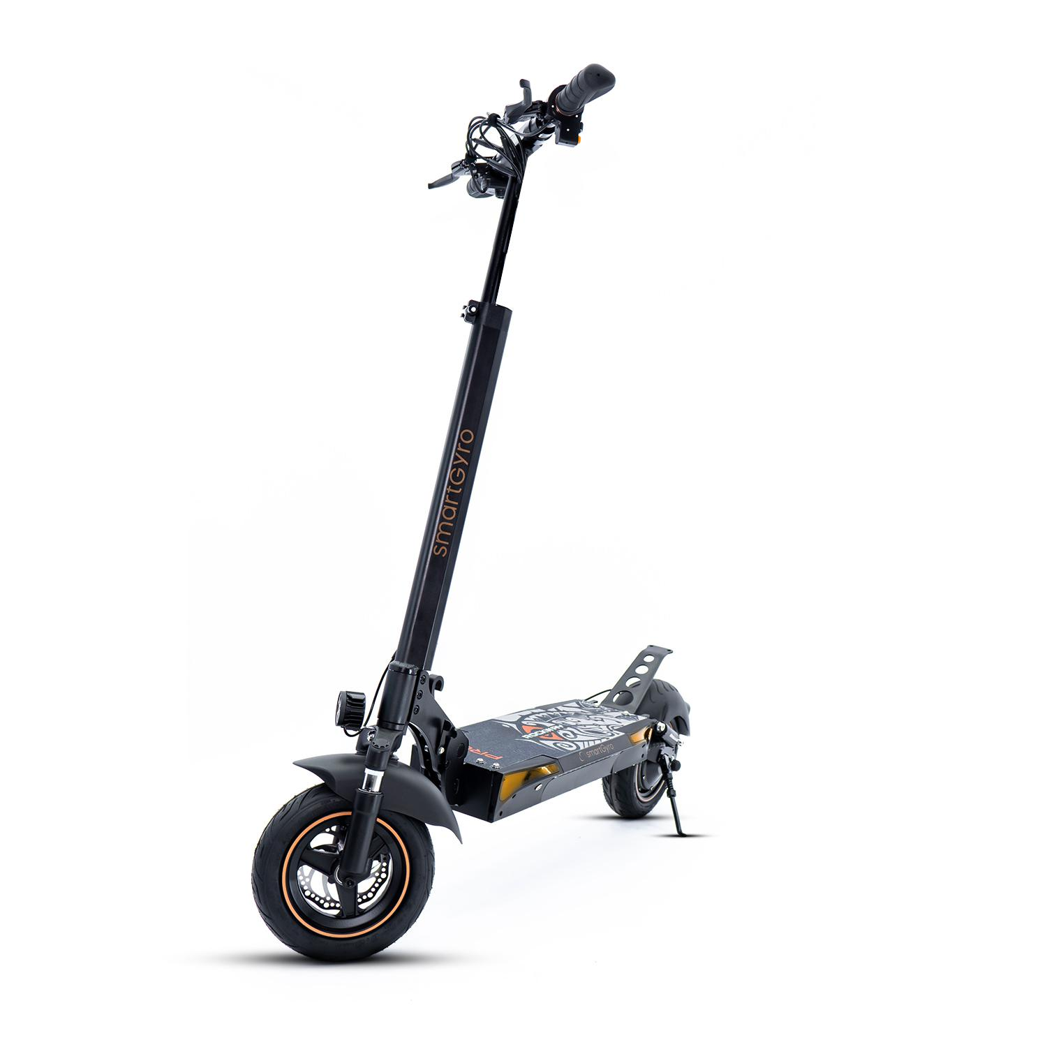 Patinete eléctrico - SmartGyro Rockway Pro, 10", Potencia máxima 1200 W, 25 km/h, Hasta 120 kg, 15000 mAh, 45-50 km, Negro