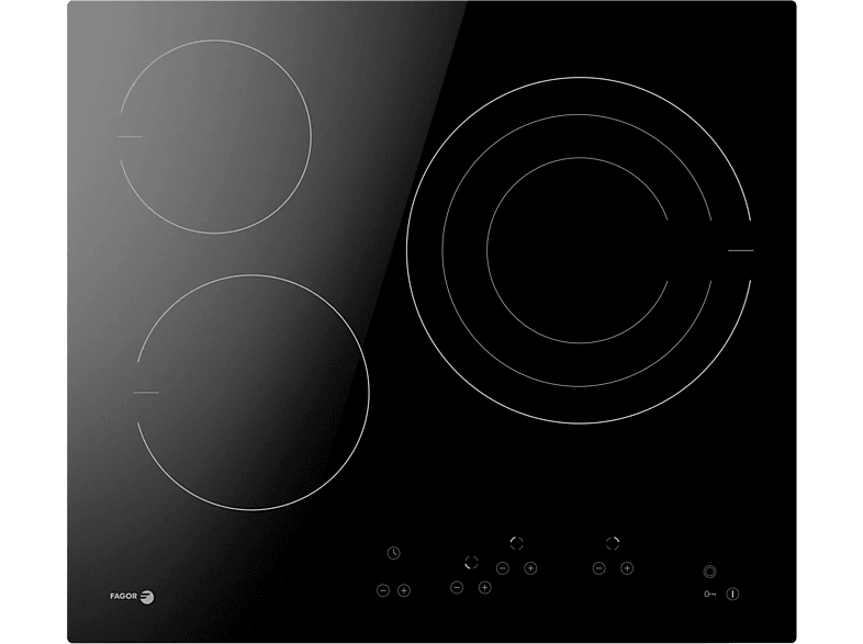 Fagor 3MFT-2AC - Placa Vitrocerámica 2 Fuegos 30 Cm Touch Control Negra