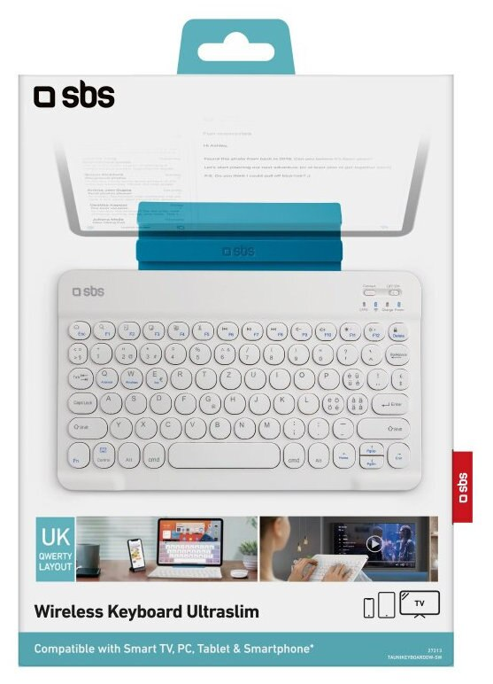 Czarny tablet z jasnofioletowym i różowym tłem. Kilka ikon aplikacji.