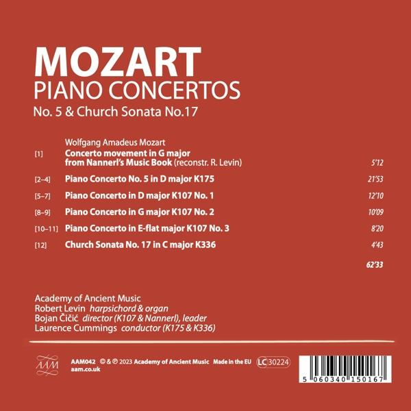 Levin/Cicic/Cummings/Academy of Ancient Music - Klavierkonzerte 5  - (CD)