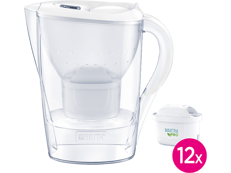 BRITA Wasserfilter Marella weiss .4l inkl. 12x Maxtra Pro Pure Performance