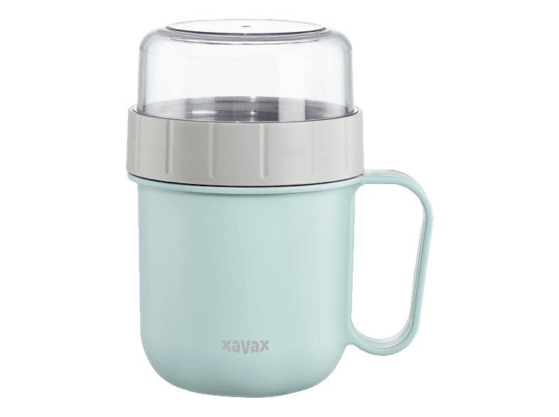 XAVAX Muesli Mug - Müslibecher (Pastellblau/Grau)