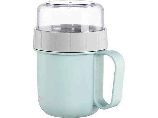 XAVAX Muesli Mug - Mug pour muesli (Bleu pastel/Gris pastel)