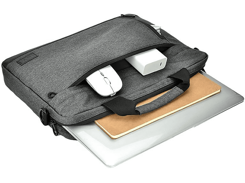 Thumbnail - ISY INB 2173-1-GY Notebooktasche Umhängetasche für Universal recyceltes Polyethylenterephthalat, Grau