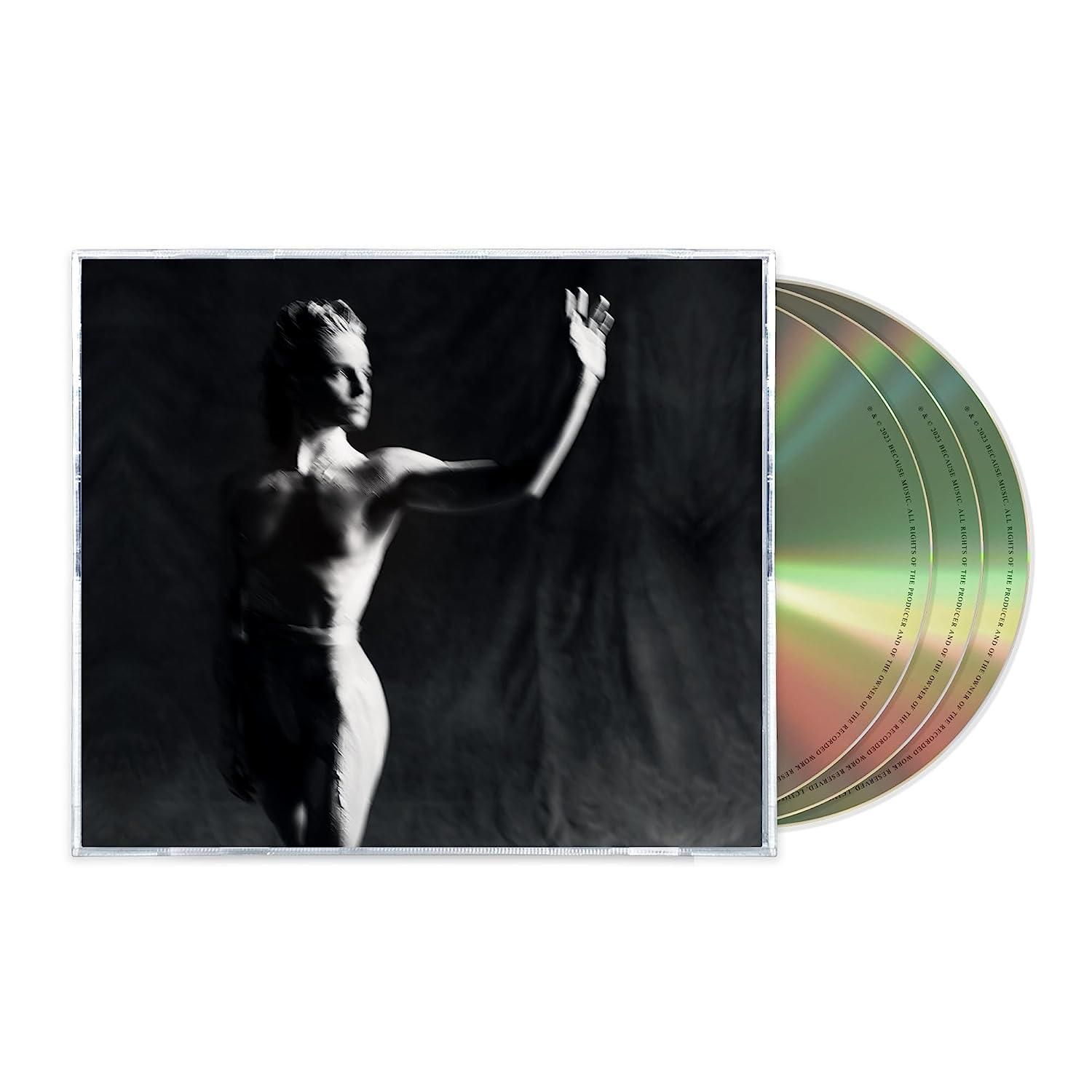 Albumcover. Eine Person in Schwarzweiß, mit erhobenem Arm.