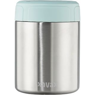 XAVAX Thermo Mug 500 ml - Thermo Suppenbecher (Pastellblau/Silber)
