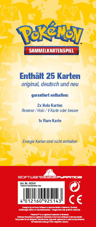 SOFTWARE PYRAMIDE Pokémon Sammelkarten - 25 Karten Sammelkarten
