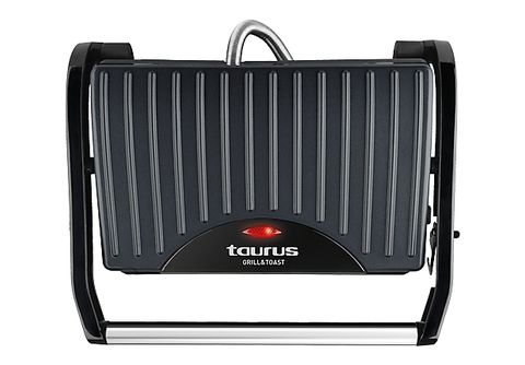 Taurus Grill & Toast - Sandwichera eléctrica con placas grill  antiadherentes, 700 W, tapa basculante, gancho fijo de cierre, bandeja  recoge grasas