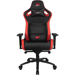 Silla gaming - Drift DR600, Reposabrazos 4D, Hasta 150 kg, Cojín cervical y lumbar, Reclinable, Rojo