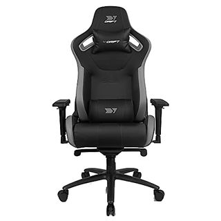 Silla gaming - Drift DR600, Reposabrazos 4D, Hasta 150 kg, Cojín cervical y lumbar, Reclinable, Gris