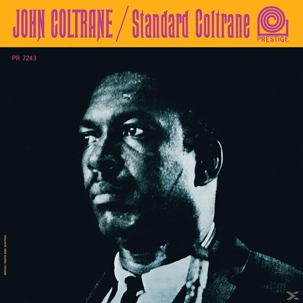 Fekete-fehér fotó John Coltrane-ről oldalra nézve, album borító.