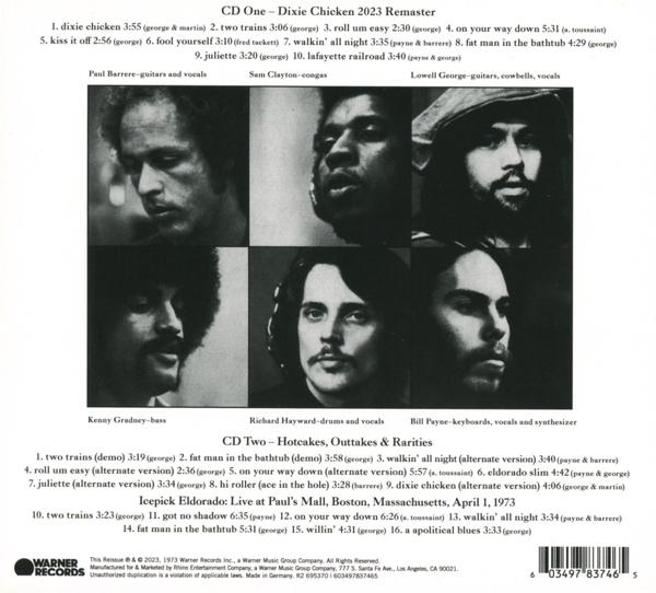 Albumcover mit sechs Gesichtern. Der Text enthält Songs, Credits und ein Warner Records Logo.