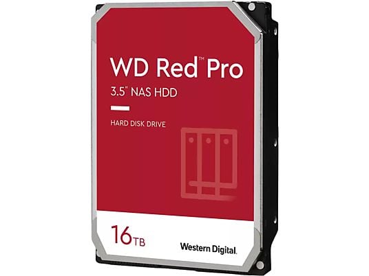 WESTERN DIGITAL WD Red Pro NAS - Disque dur (HDD, 16 To, rouge)