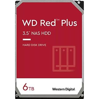 WESTERN DIGITAL WD Red Plus NAS - Festplatte (HDD, 6 TB, Rot)