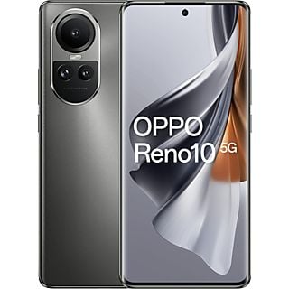Móvil - OPPO Reno10 5G, Silvery Grey, 256 GB, 8 GB RAM, 6.7" AMOLED Full HD+, Mediatek Dimensity 7050, 5000 mAh, Android 13