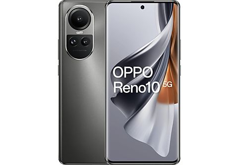 Móvil  OPPO Reno10 5G, Silvery Grey, 256 GB, 8 GB RAM, 6.7 AMOLED Full  HD+, Mediatek Dimensity 7050, 5000 mAh, Android 13