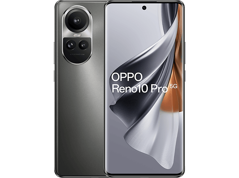 Móvil  OPPO Reno10 Pro 5G, Silvery Grey, 256 GB, 12 GB RAM, 6.7 AMOLED  Full HD+, Qualcomm Snapdragon™ 778G, 4600 mAh, Android