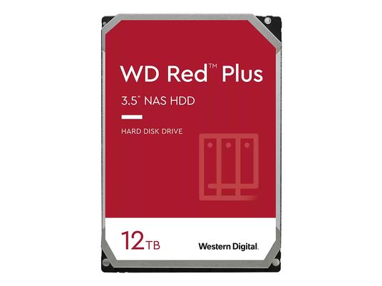 WESTERN DIGITAL WD Red Plus NAS - Festplatte (HDD, 12 TB, Rot)