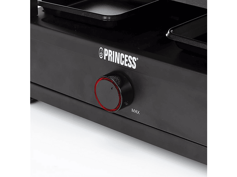 Princess 01.162655.01.001 Black Steel Raclette (in Schwarz, für 8 Personen, 1300 Watt) — Foto 2 von 3