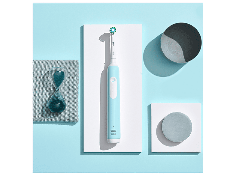 Oral-B Pro 1 Cross Action Elektrische Zahnbürste Caribbean Blue — Foto 3 von 5