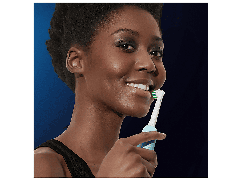 Oral-B Pro 1 Cross Action Elektrische Zahnbürste Caribbean Blue — Foto 4 von 5