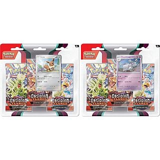 POKEMON (UE) Pokémon TCG - Scarlet & Violet - Obsidian Flames 3 Booster Blister Pack Eevee & Houndstone (1 Random Blister)