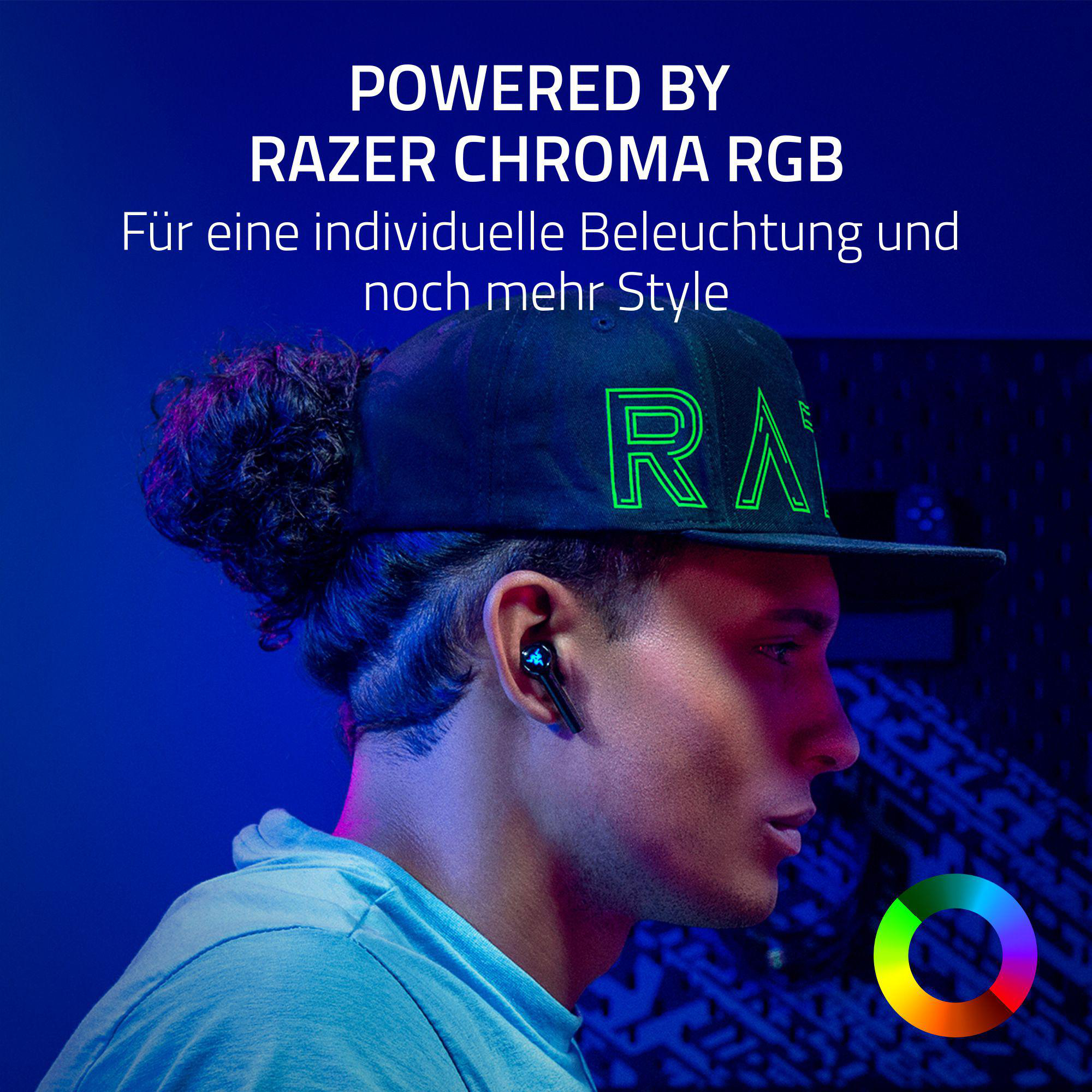 True In-ear Kopfhörer RAZER Pro Schwarz Hammerhead Bluetooth HyperSpeed Wireless,