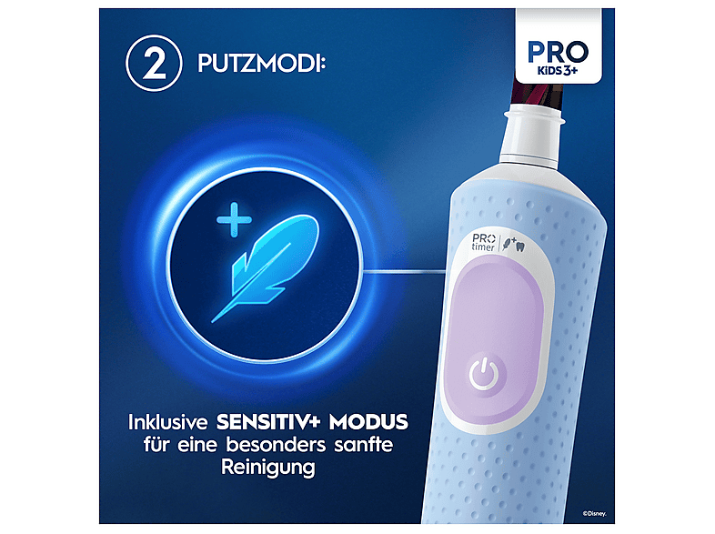 Oral-B Pro 103 Kids Frozen, Elektrische Kinderzahnbürste ab 3 Jahren, mit Reiseetui Blau — Foto 4 von 5