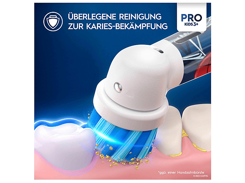 Oral-B Vitality Pro 103 Kids Spiderman, Elektrische Kinderzahnbürste ab 3 Jahren Blau — Foto 4 von 5
